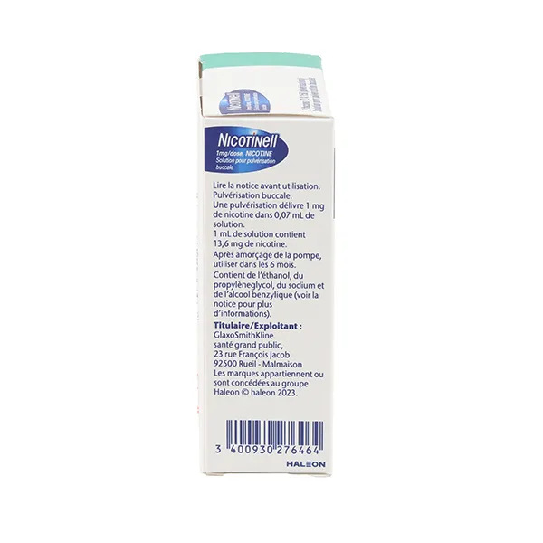 Nicotinell spray nicotine 1 mg menthe fraicheur