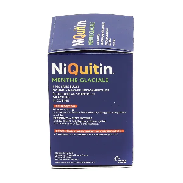 Niquitin 4 mg menthe glaciale gomme