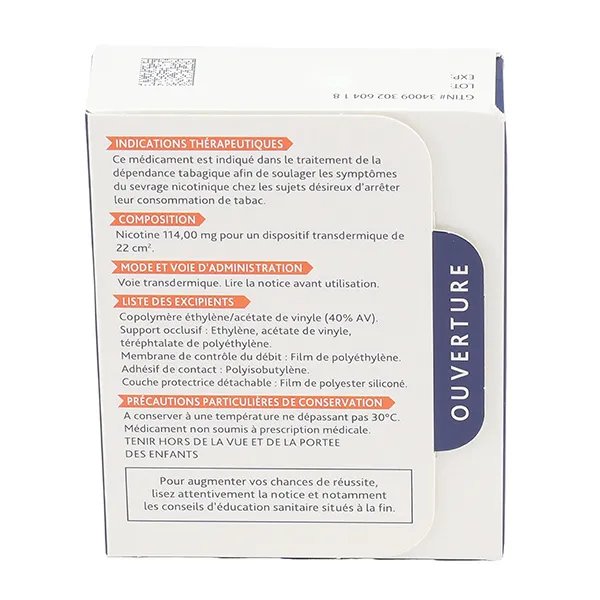 Niquitin patch anti tabac 21 mg/24 h