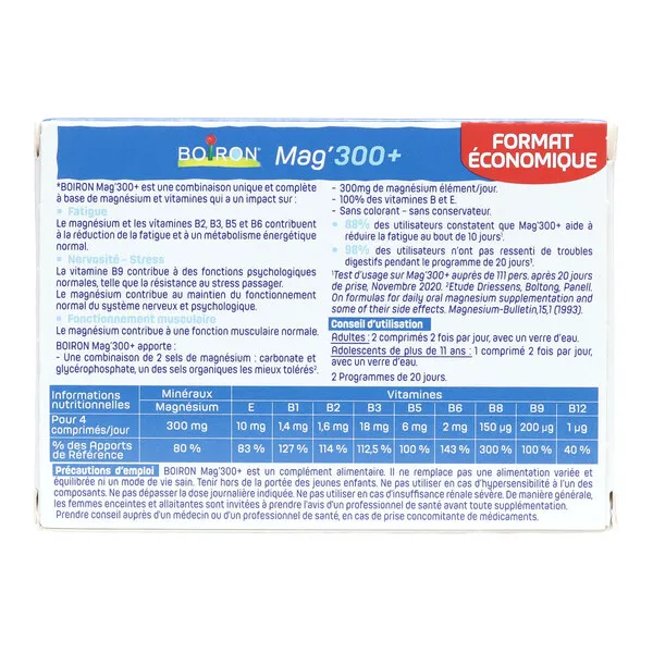 Mag 300+ comprimés