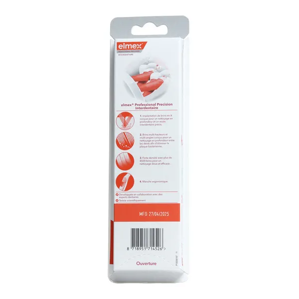 Elmex Professional precision interdentaire brosse à dents souple
