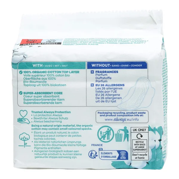 Always Cotton Protection Serviette hygiénique Long Bio