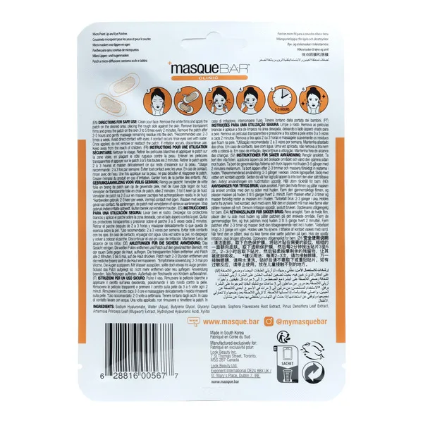 Masque Bar patchs micro-point pour yeux et lèvres