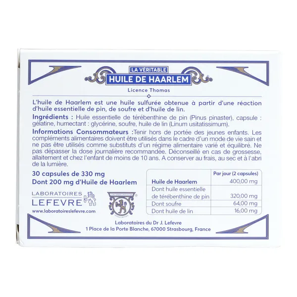 Huile de Haarlem capsules