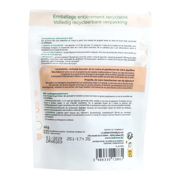 Ladrôme Gommes Propolis ravintsara bio