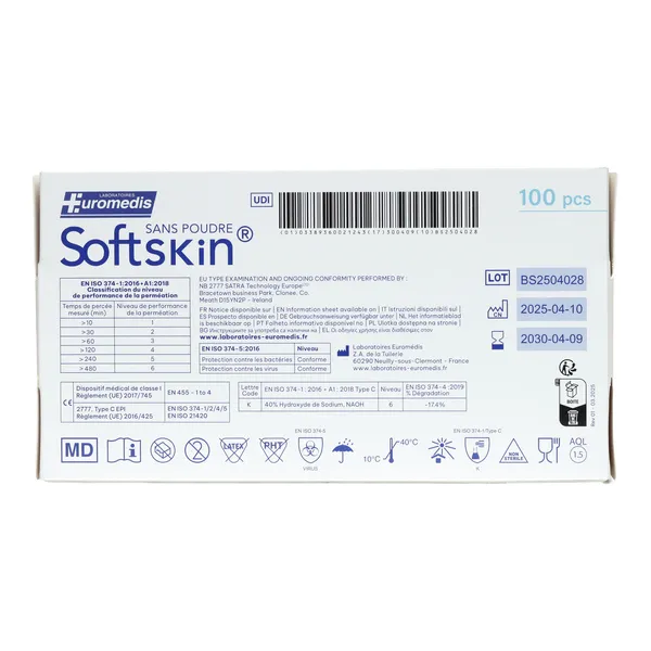 Gants Softskin polyuréthane non poudrés non stériles