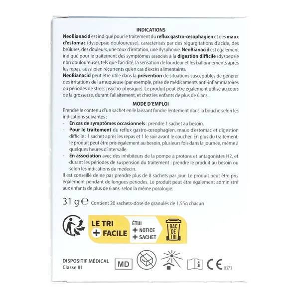 Aboca NéoBianacid sachets dose