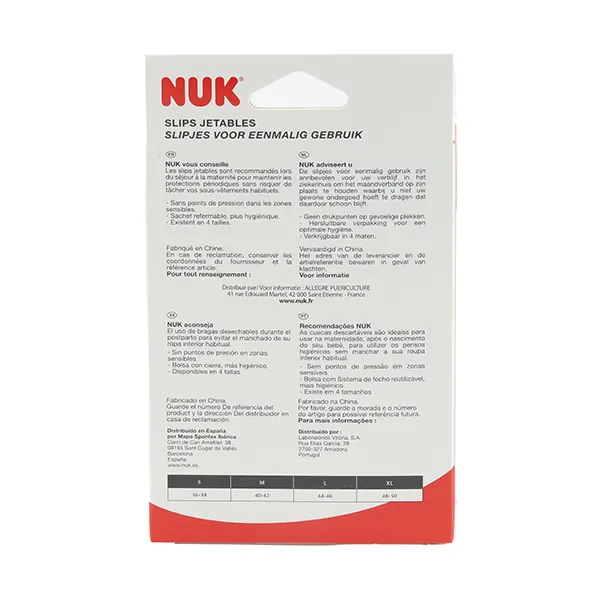 Nuk slip maternité jetable par 4