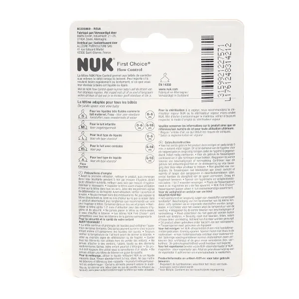 Nuk First Choice+ 6-18 mois 2 tétines silicone