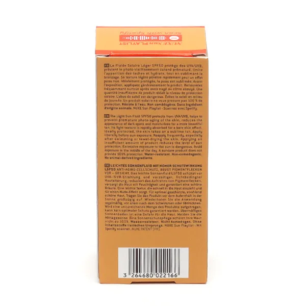 Nuxe Sun Fluide solaire léger visage SPF 50