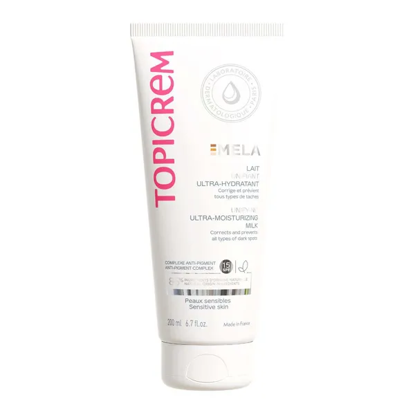 Topicrem Mela Lait unifiant ultra-hydratant SPF 15