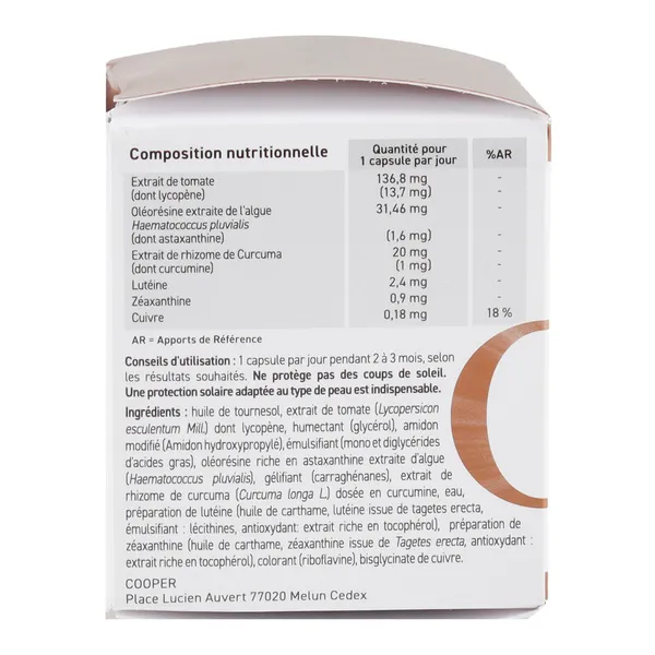 Oenobiol Perfect Bronze Autobronzant peau claire capsules