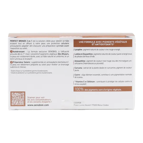 Oenobiol Perfect Bronze Solaire 2 en 1 capsules
