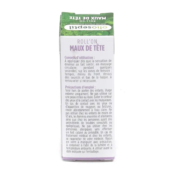 Olioseptil Roll on maux de tête aux huiles essentielles