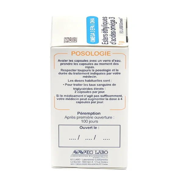 Esters éthyliques d'acides Oméga 3 1 g capsules