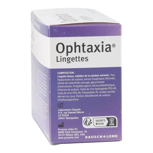 Ophtaxia Lingettes ophtalmiques stériles