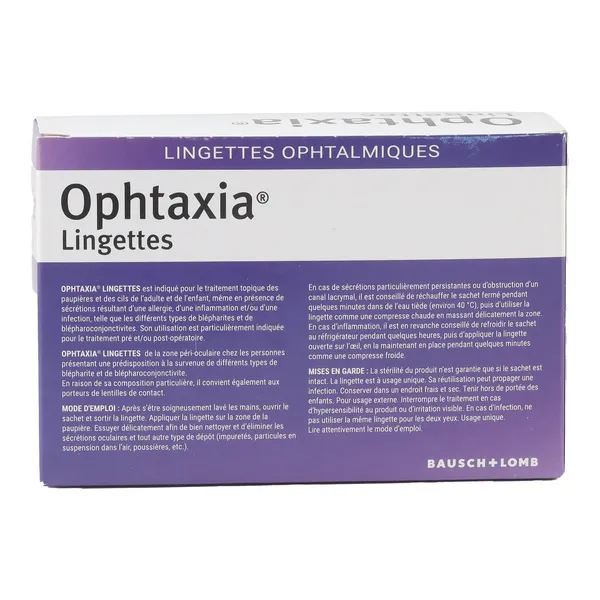 Ophtaxia Lingettes ophtalmiques stériles