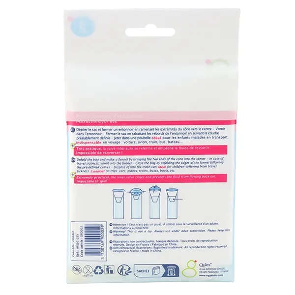 Orgakiddy sac pour vomir