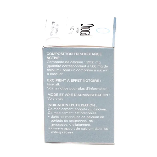 Orocal 500 mg comprimés à sucer