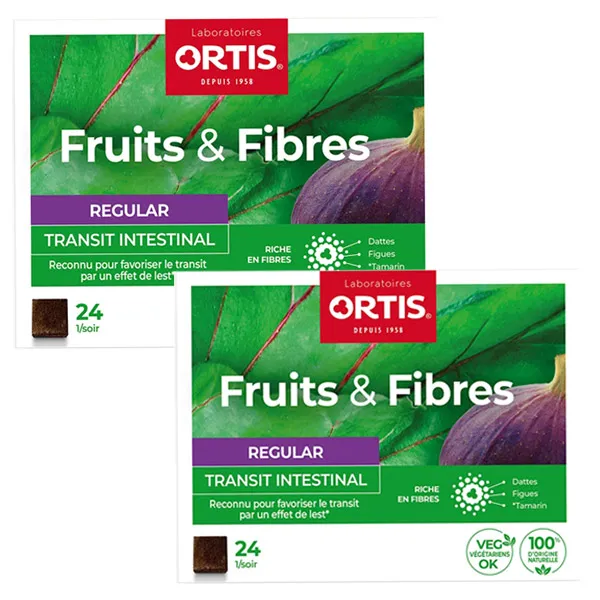Ortis Fruits et Fibres Regular transit intestinal cubes