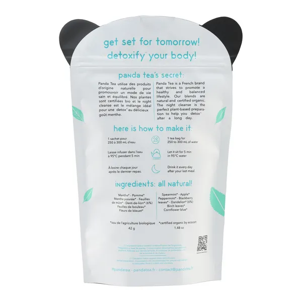 Panda Tea Night Cleanse Infusion détox bio sachets