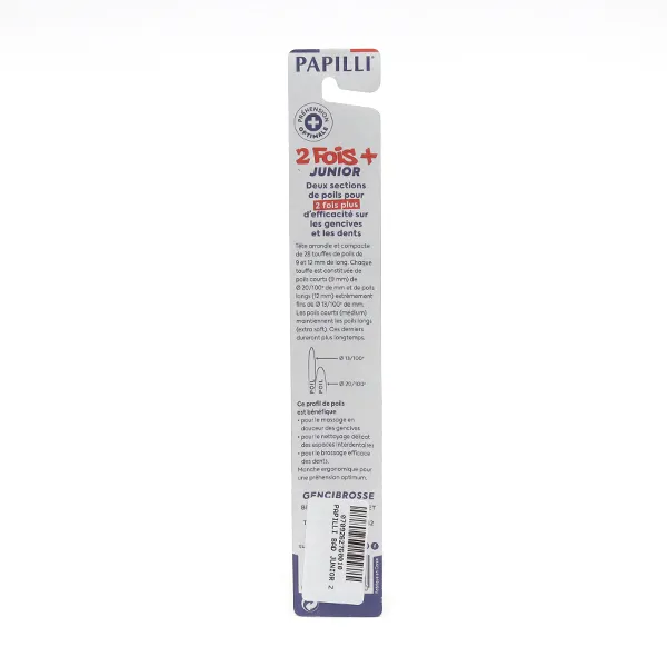 Papilli Brosse à dents 2 Fois Plus Junior