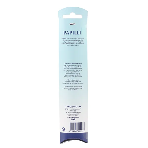 Papilli Brosse à dents orthodontique