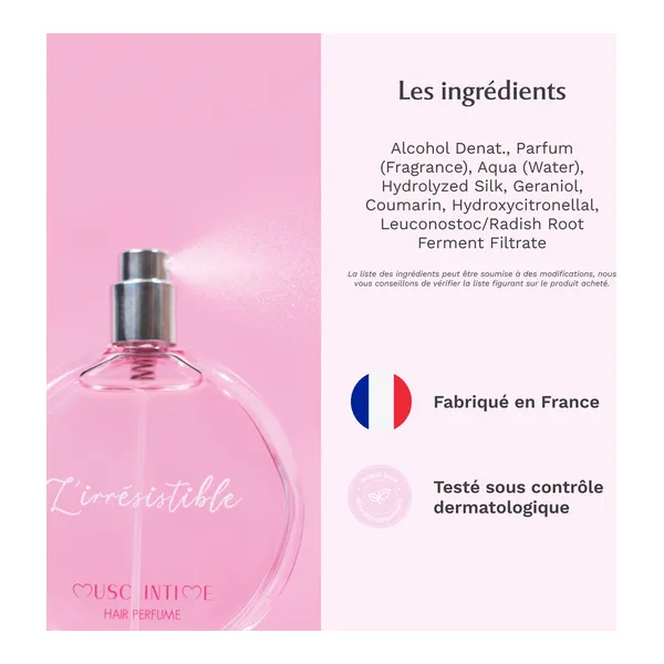 Musc Intime Parfum cheveux Musc blanc L'irrésistible