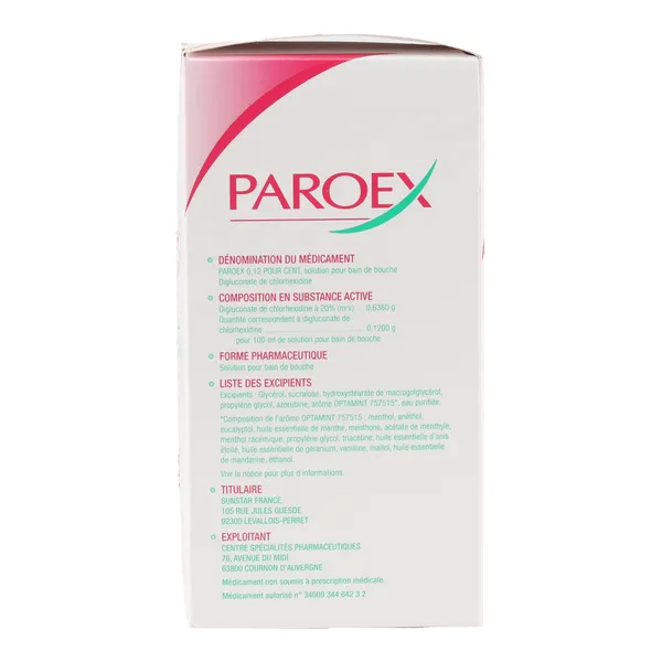 Paroex bain de bouche antiseptique