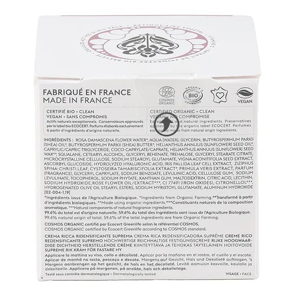 Patyka Age global supreme crème riche redensifiante suprême bio