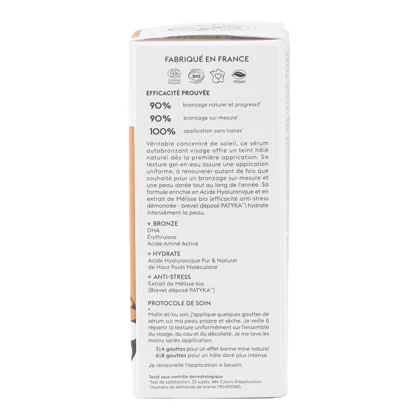 Patyka Bronze Concentré de soleil Sérum autobronzant progressif