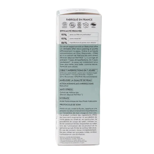 Patyka Pure Sérum intensif anti-imperfections bio