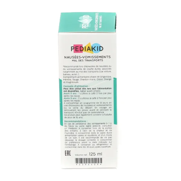 Pediakid nausées-vomissements mal des transports sirop