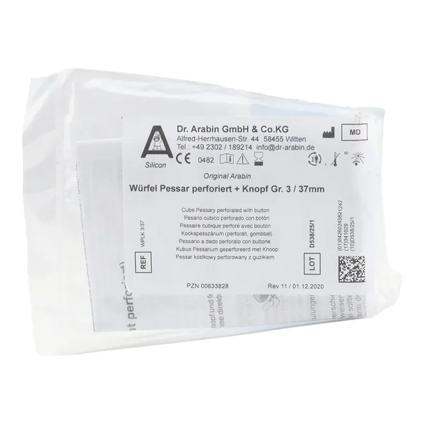 Pessaire Cube perforé Dr Arabin