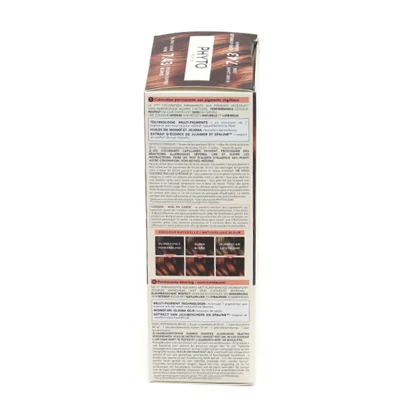 Phytocolor kit coloration permanente blond cuivré doré 7.43