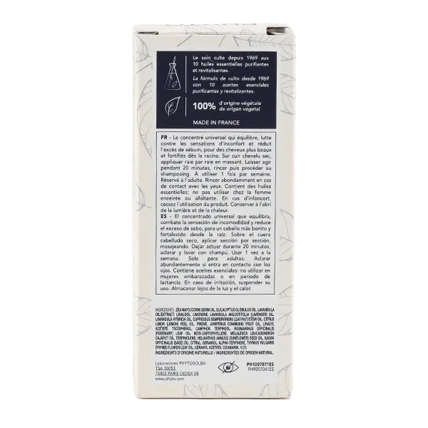 Phyto Polléine Solution cuir chevelu Concentré équilibrant fortifiant