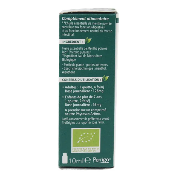 Phytosun Arôms huile essentielle de Menthe poivrée Bio