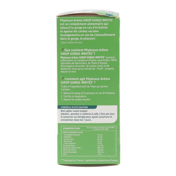 Phytosun Arôms sirop gorge irritée