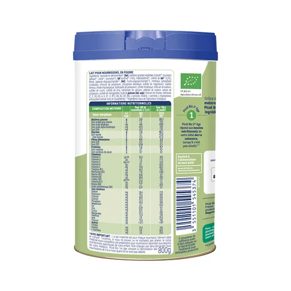 Picot lait 1er âge bio