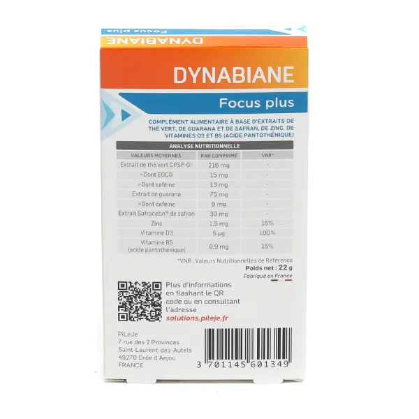 PiLeJe Dynabiane Focus plus comprimés