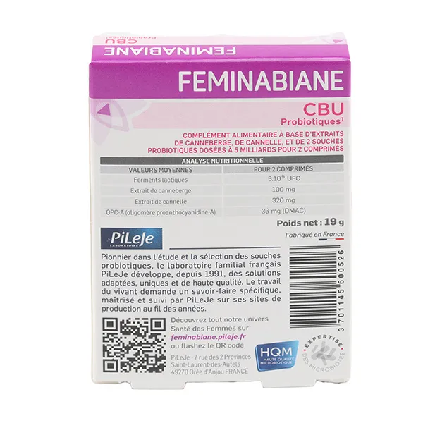 Pileje Feminabiane CBU comprimés