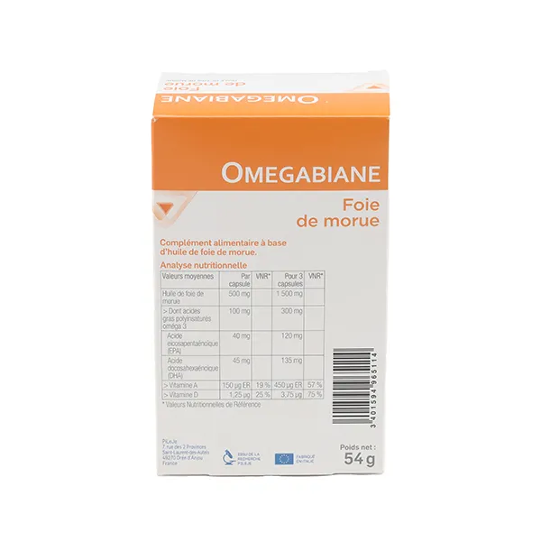 PileJe Omegabiane Foie de morue capsules