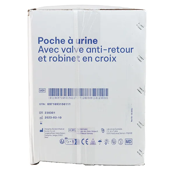 Poche à urine 2L vidangeable