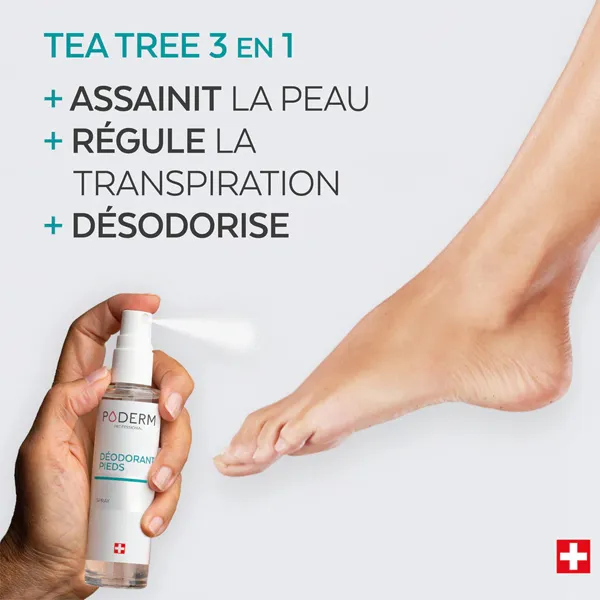 Poderm spray déodorant pieds
