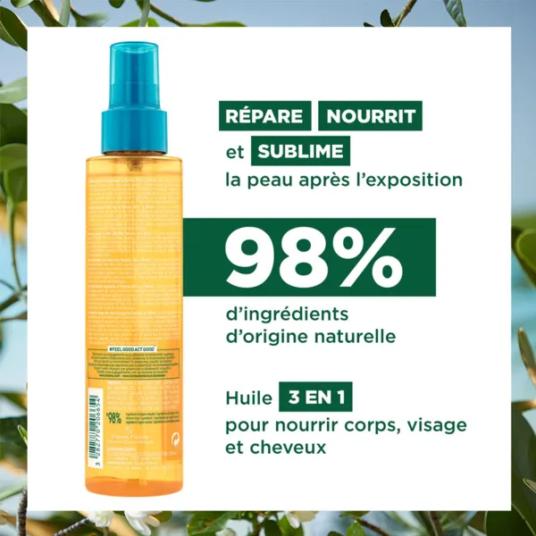 Klorane huile réparatrice après-soleil