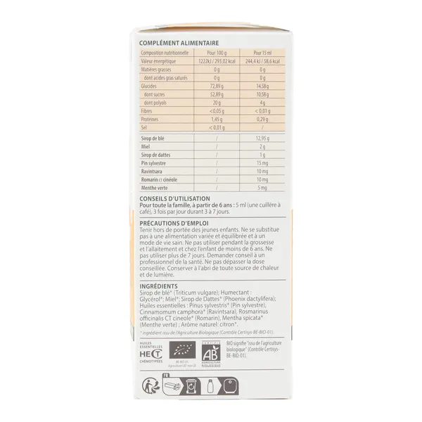 Pranarom Aromaforce Sirop gorge bio
