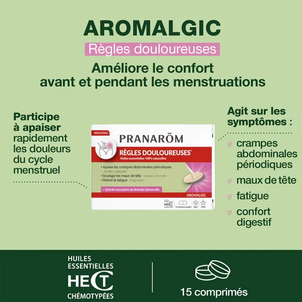 Pranarom Aromalgic Règles douloureuses comprimés