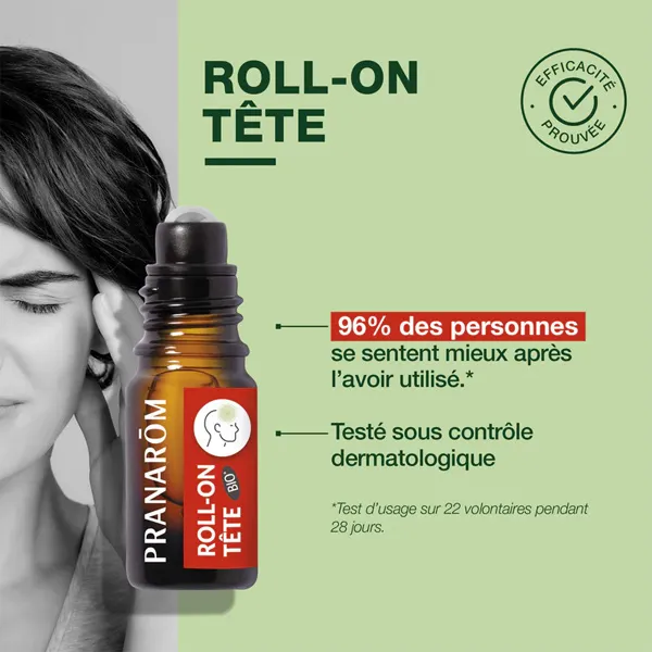 Pranarom Aromalgic Roll-on Maux de tête bio