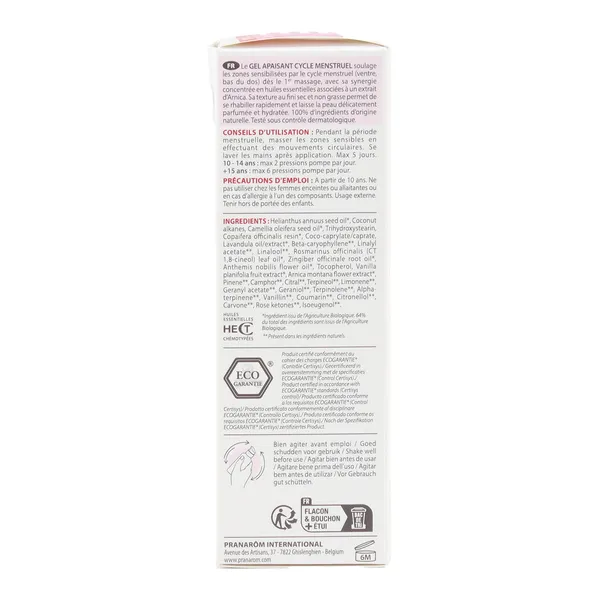 Pranarom Gel apaisant cycle menstruel Bio
