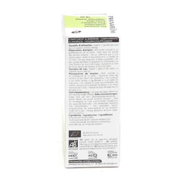 Pranarom Huile essentielle Pin maritime térébenthine Bio